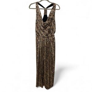 Chic Backless Snake Print Dress